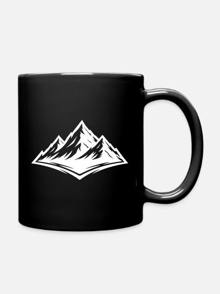 Berge Symbol Alpen - Tasse einfarbig - Schwarz
