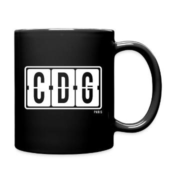 Paris CDG, City Souvenir Hoodie, Flasche, Mütze - Tasse einfarbig - Schwarz - Rechts