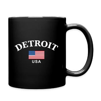 Detroit, États-Unis - Mug uni - noir - Droite