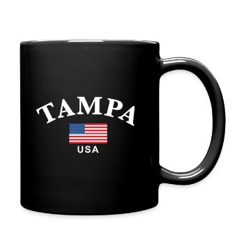 Tampa, USA - Tasse einfarbig - Schwarz - Rechts