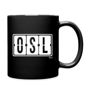 Oslo OSL, City Souvenir hoodie, Mug, Beanie - Full Colour Mug - black - Right