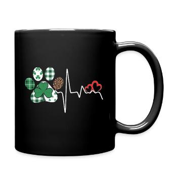 KleeHerz Mustermix - Tasse einfarbig - Schwarz - Rechts