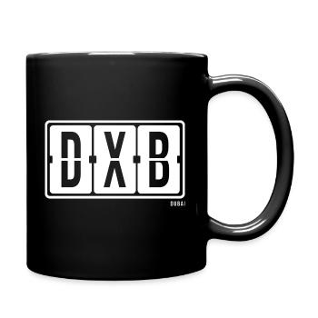 Dubai DXB, City Souvenir T-shirt, Bag, Cap - Full Colour Mug - black - Right