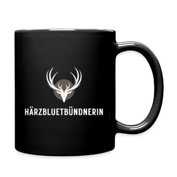 Härzbluetgraubünden - Mug uni - noir - Droite