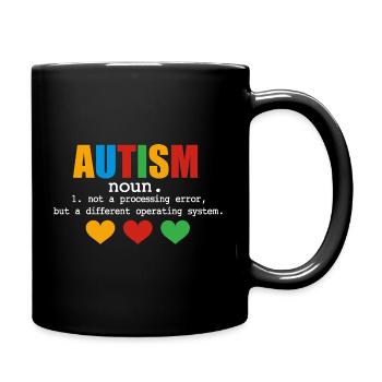 Autism Definition - Tasse einfarbig - Schwarz - Rechts