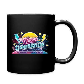 Neon Generation Retro Vibe - Full Colour Mug - black - Right