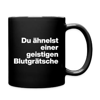YOU RESEMBLE A MENTAL BLOOD TACKLE. SARCASM - Full Colour Mug - black - Right