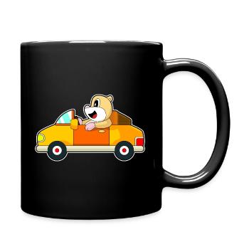 Hamster Auto - Tasse einfarbig - Schwarz - Rechts
