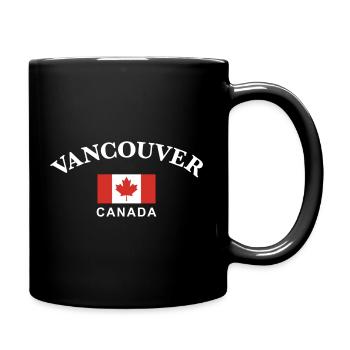 Vancouver, Kanada - Tasse einfarbig - Schwarz - Rechts