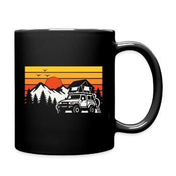 Chemise de camping sur le toit pour les amateurs de tout-terrain - Mug uni - noir - Droite