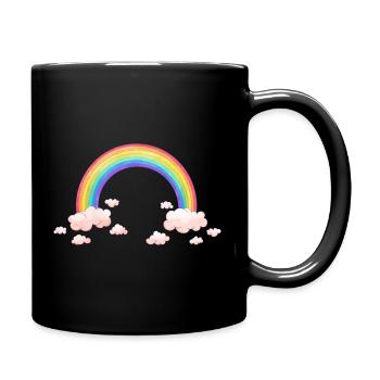 Rêve arc-en-ciel avec des nuages - Mug uni - noir - Droite