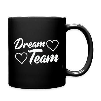 Dream team with hearts - Full Colour Mug - black - Right