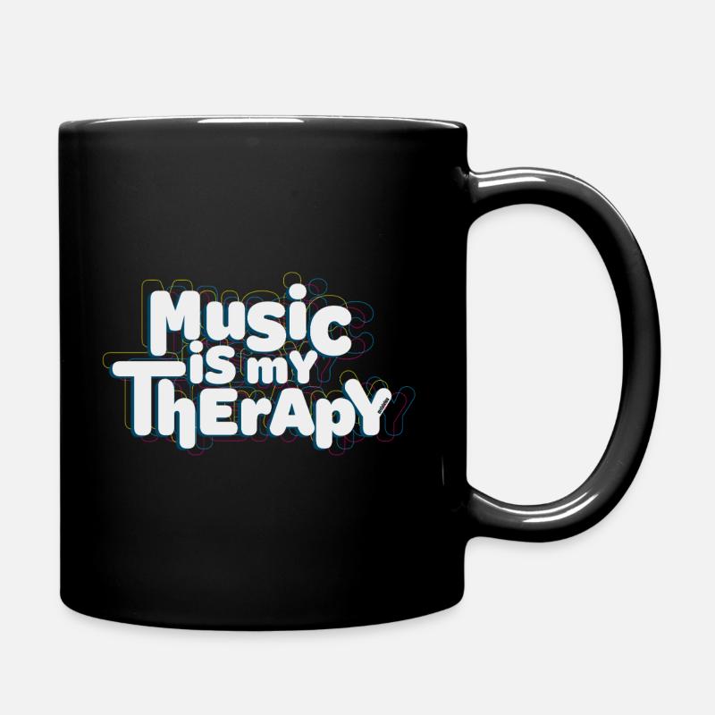 La musique est ma thérapie - Mug uni - noir