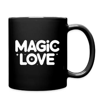 Magic Love Stars rétro - Mug uni - noir - Droite