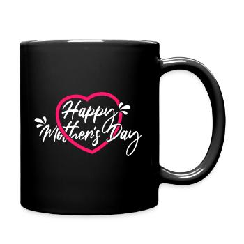 Happy Mothersday-Shirt - Tasse einfarbig - Schwarz - Rechts