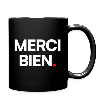 Merci bien - Mug uni - noir - Droite