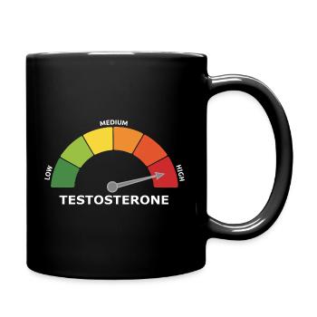 Testosteron Kraftsport Gym Pumper Low Cortisol JGA - Tasse einfarbig - Schwarz - Rechts