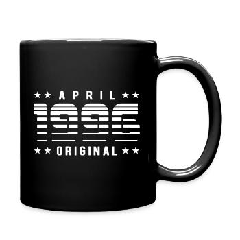 April 1996 Original Striped Vintage Geburtstag - Tasse einfarbig - Schwarz - Rechts