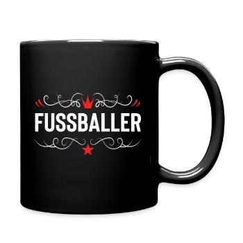 Fussballer Fussball Spieler - Tasse einfarbig - Schwarz - Rechts