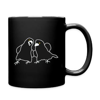 Minimalist Raven Duo - Full Colour Mug - black - Right