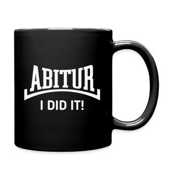 Abitur – Je l’ai fait ! (Abiturient / Konkav / Blanc) - Mug uni - noir - Droite