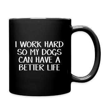 Dog Dad Hustle For Pups - Full Colour Mug - black - Right