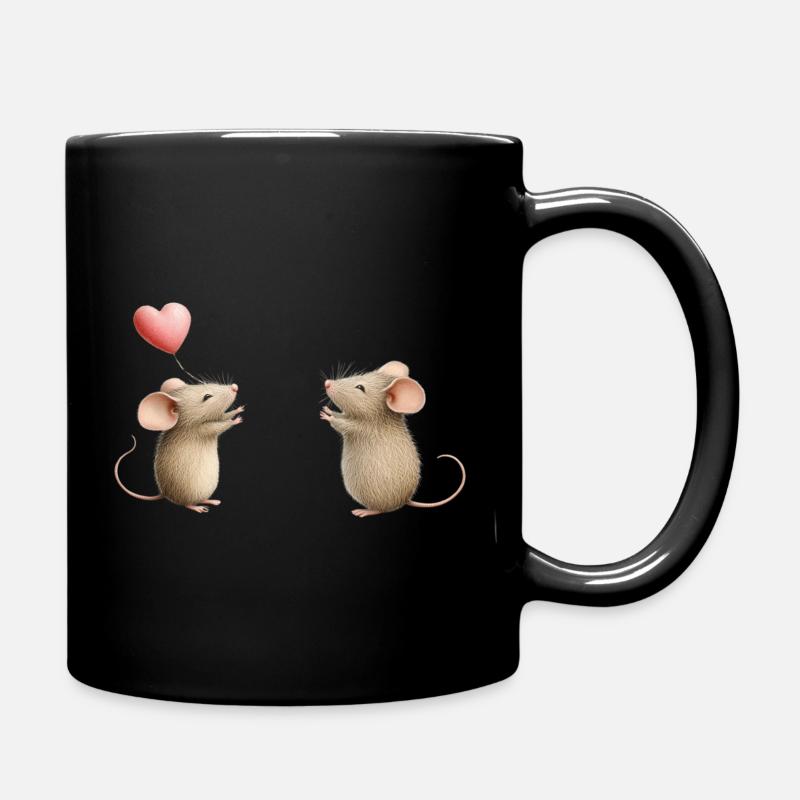 Mausliebe - Tasse einfarbig - Schwarz