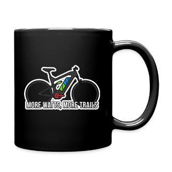 More Watts More Trails eMTB Art - Full Colour Mug - black - Right
