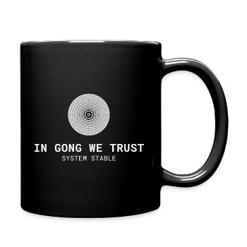 In Gong We Trust – Funny Gong & Sound Design - Full Colour Mug - black - Right
