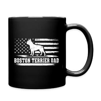 Boston Terrier Papa Papa Propriétaire de chien Amant - Mug uni - noir - Droite