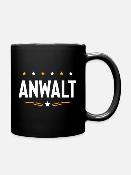 Anwalt Beruf - Tasse einfarbig - Schwarz