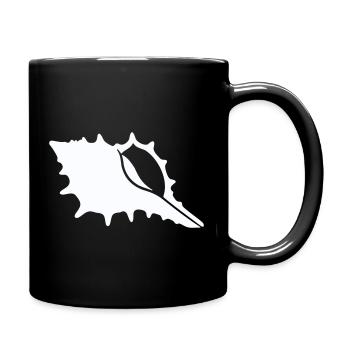 Silhouette de coquillages sur la plage - Mug uni - noir - Droite