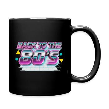 Back to the 80s Neon Retro - Full Colour Mug - black - Right