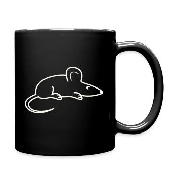 animal souris - Mug uni - noir - Droite