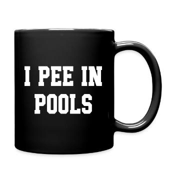 Fette Blocktypografie auf Schwarz - Tasse einfarbig - Schwarz - Rechts