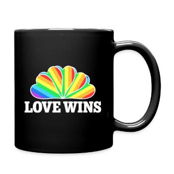 Love Wins - Rainbow Statement Design - Mug uni - noir - Droite