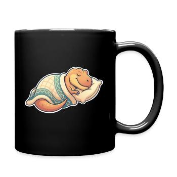 Dinosaure endormi - Mug uni - noir - Droite