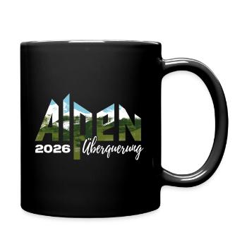 Alpen Überquerung 2026 - Wandern - Tasse einfarbig - Schwarz - Rechts