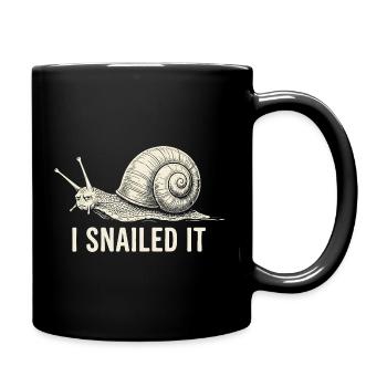 T-shirt cartoon Snailed It - Mug uni - noir - Droite