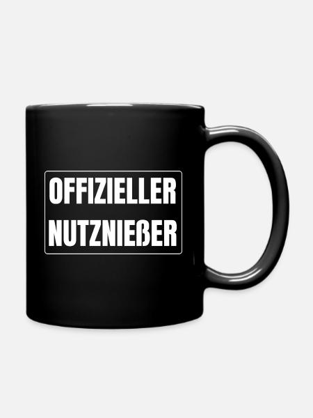 Offizieller Nutznießer – Pflege & Gesundheit - Tasse einfarbig - Schwarz