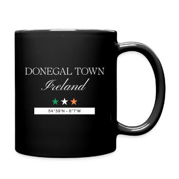 Donegal Irland Souvenir – Reise minimalistisch - Tasse einfarbig - Schwarz - Rechts