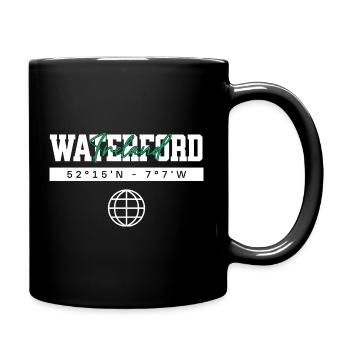 Waterford Irland Koordinaten Reise Souvenir - Tasse einfarbig - Schwarz - Rechts