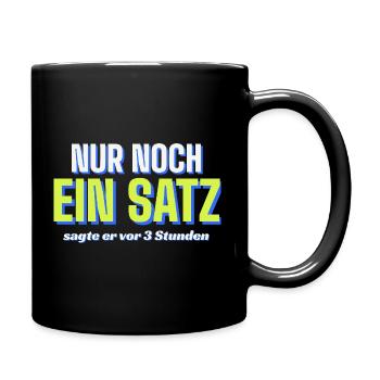 Nur noch ein Satz - Padel - Tasse einfarbig - Schwarz - Rechts