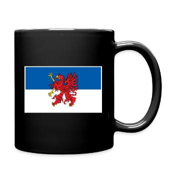 Pommern Flagge - Tasse einfarbig - Schwarz - Rechts