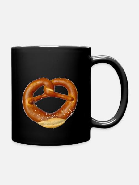 Brezel - Tasse einfarbig - Schwarz