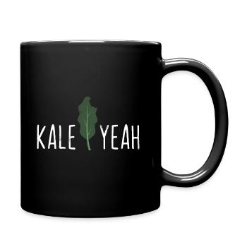 Kale Yeah Lustiges veganes Wortspiel-Geschenk - Tasse einfarbig - Schwarz - Rechts