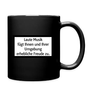 laute Musik fügt Umgebung Freude Party Bass Techno - Tasse einfarbig - Schwarz - Rechts