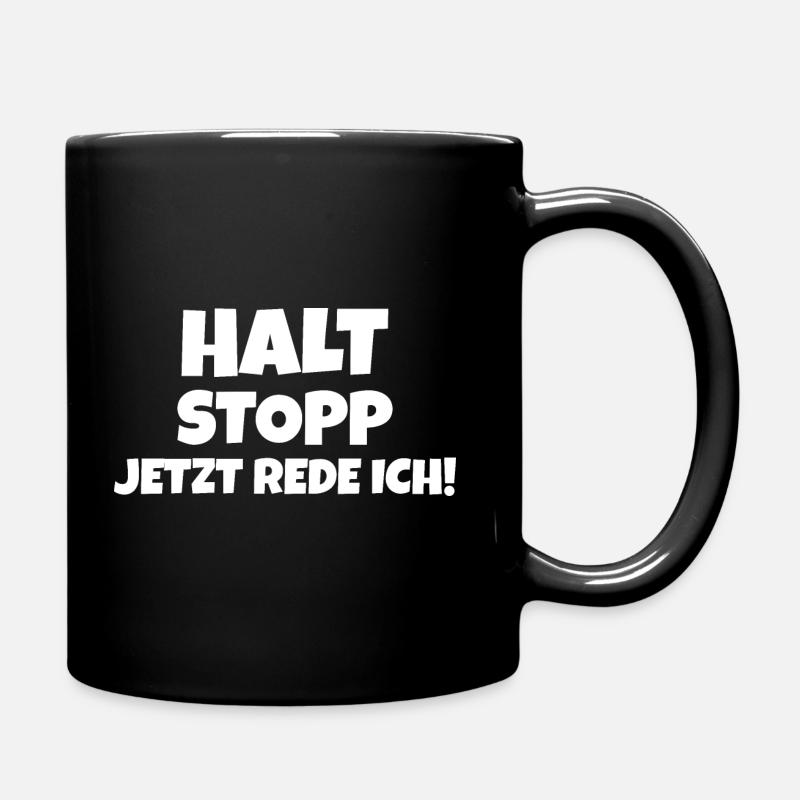Halt Stopp jetzt rede ich Andreas - Tasse einfarbig - Schwarz