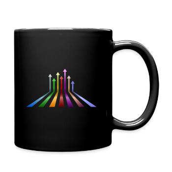 flèches abstraites art 1 - Mug uni - noir - Droite