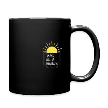 Pocket breast pocket full of sunshine gift idea - Full Colour Mug - black - Right